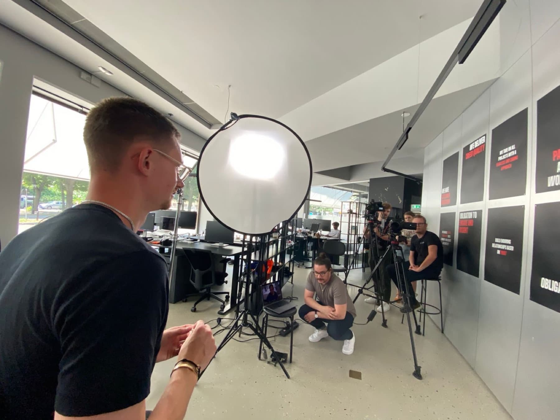Filming brand content in the studio